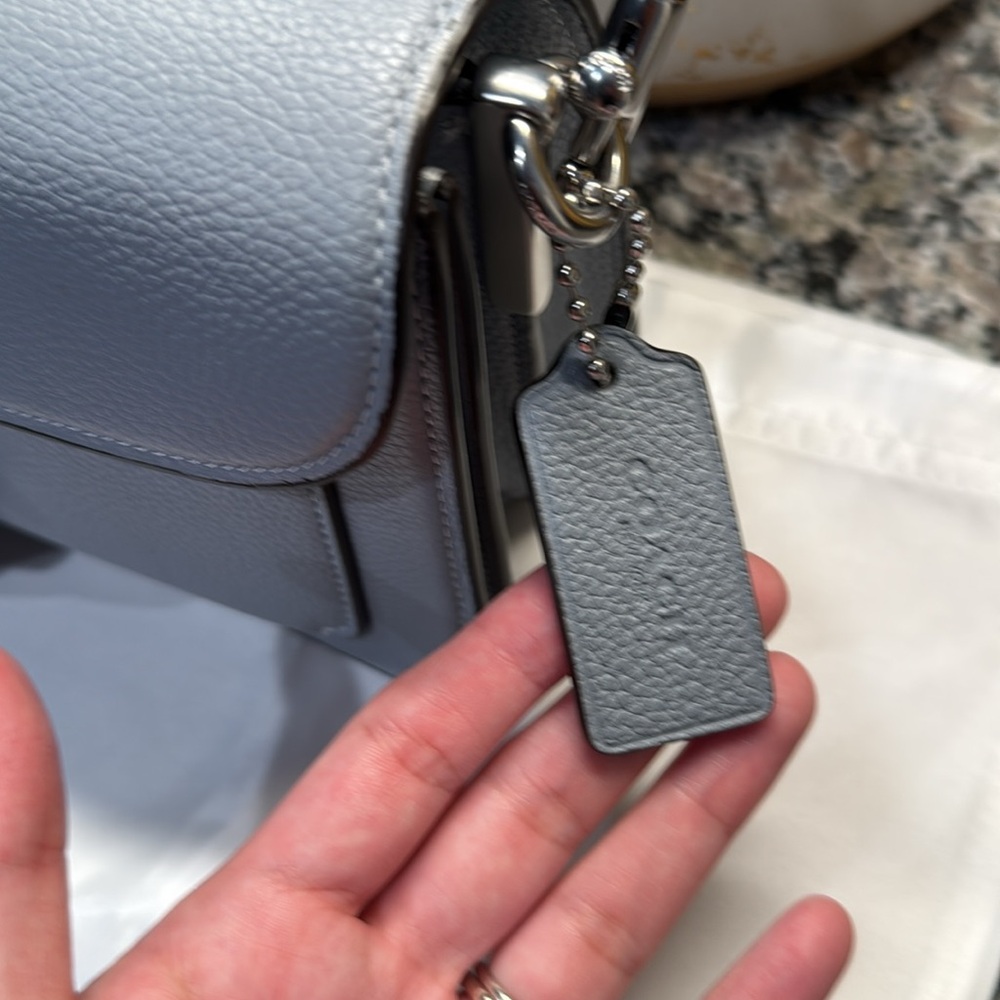 Coach Tabby Shoulder Bag 26 Gray Blue - Picture 15 of 16